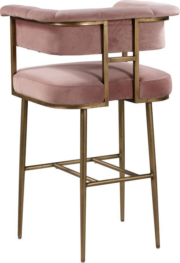 Tov Furniture Barstools - Astrid Blush Velvet Bar Stool