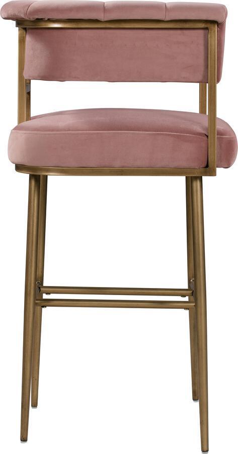 Tov Furniture Barstools - Astrid Blush Velvet Bar Stool