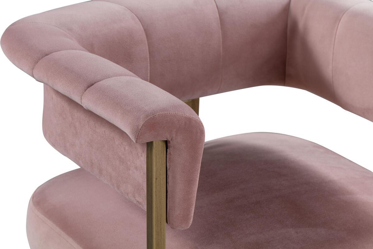 Tov Furniture Barstools - Astrid Blush Velvet Bar Stool