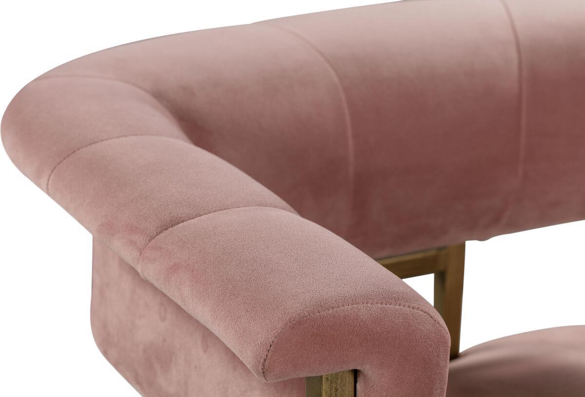 Tov Furniture Barstools - Astrid Blush Velvet Bar Stool