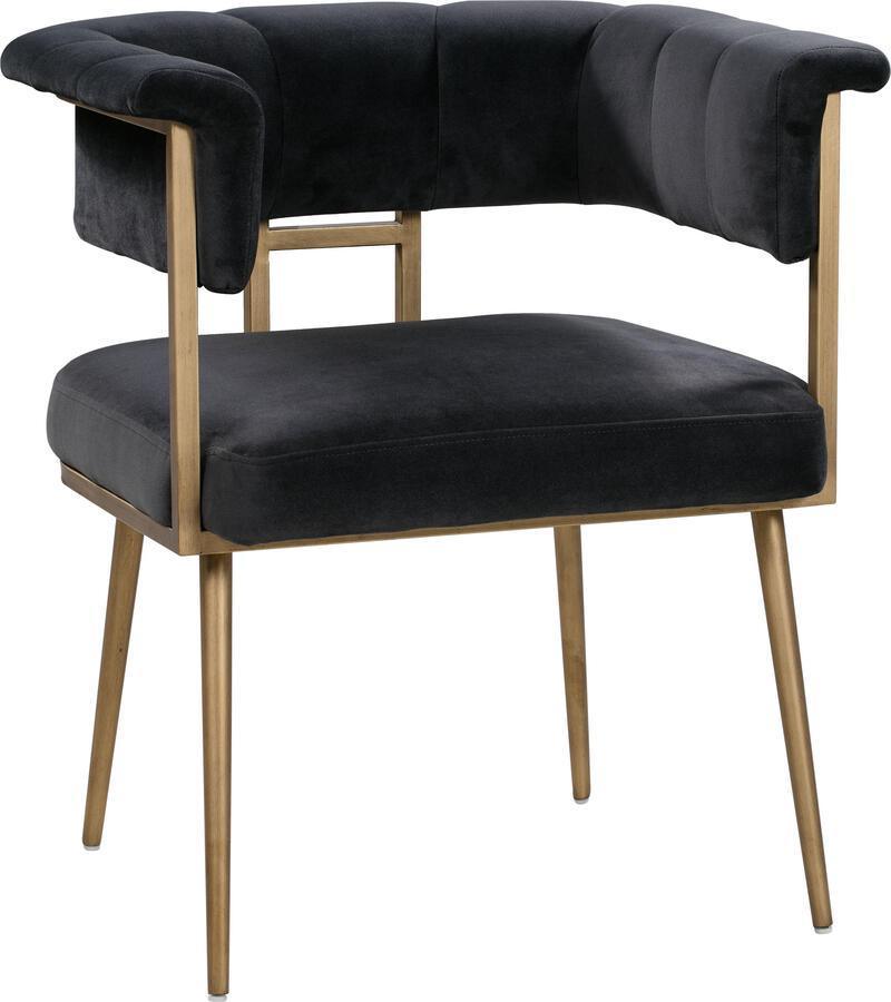 Tov Furniture Dining Chairs - Astrid Grey Velvet Chair