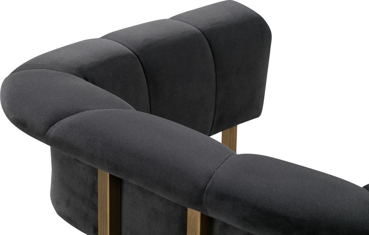 Tov Furniture Dining Chairs - Astrid Grey Velvet Chair