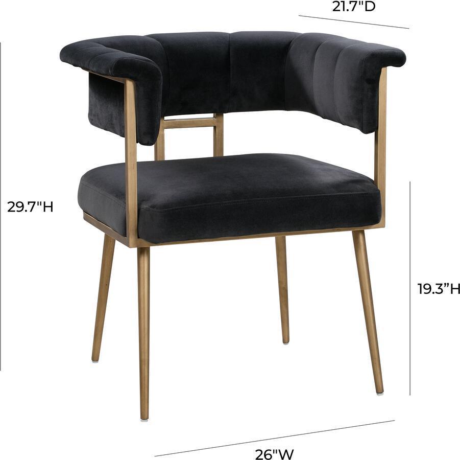 Tov Furniture Dining Chairs - Astrid Grey Velvet Chair