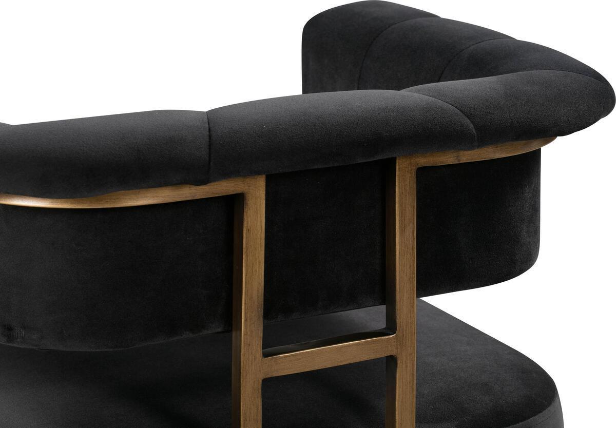 Tov Furniture Barstools - Astrid Grey Velvet Counter Stool