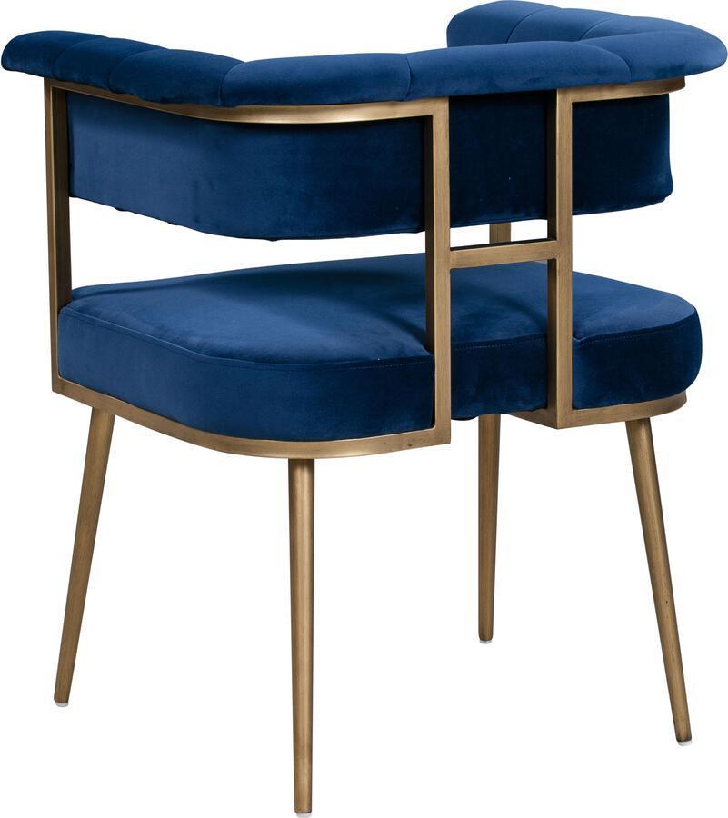 Tov Furniture Accent Chairs - Astrid Navy Velvet Chair