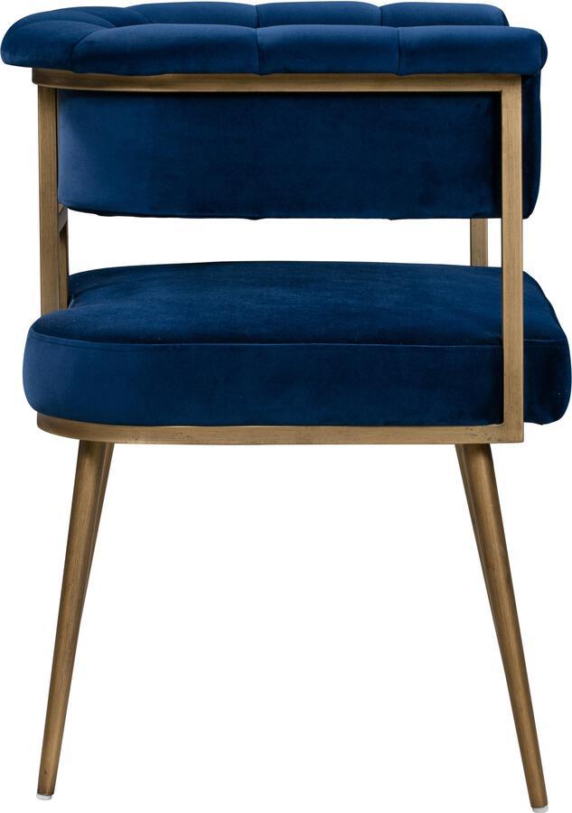 Tov Furniture Accent Chairs - Astrid Navy Velvet Chair