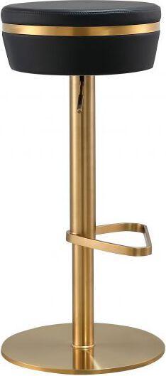 Tov Furniture Barstools - Astro Black and Gold Adjustable Stool