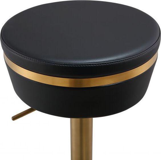 Tov Furniture Barstools - Astro Black and Gold Adjustable Stool