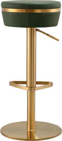 Tov Furniture Barstools - Astro Malachite Green and Gold Adjustable Stool