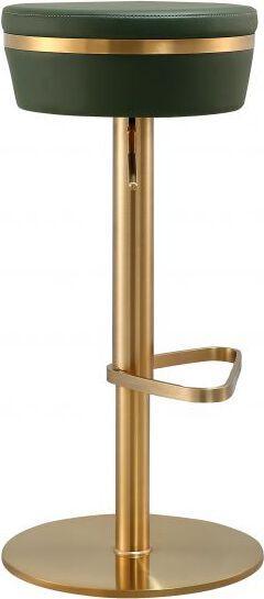 Tov Furniture Barstools - Astro Malachite Green and Gold Adjustable Stool