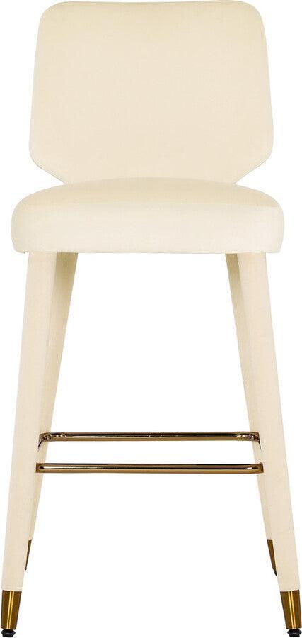 Tov Furniture Barstools - Athena Cream Velvet Bar Stool