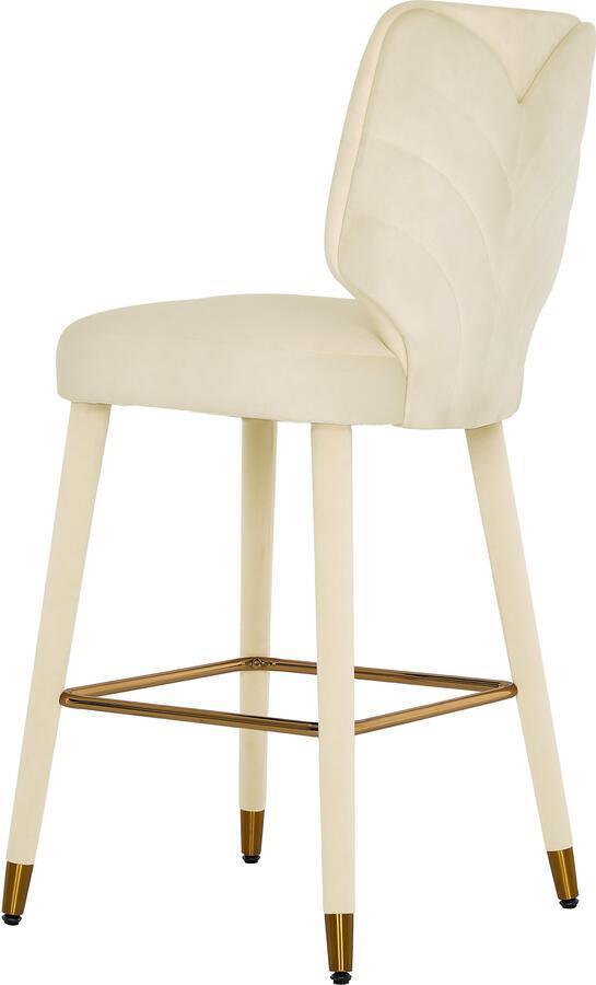 Tov Furniture Barstools - Athena Cream Velvet Bar Stool