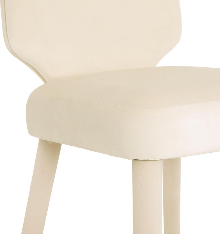 Tov Furniture Barstools - Athena Cream Velvet Counter Stool