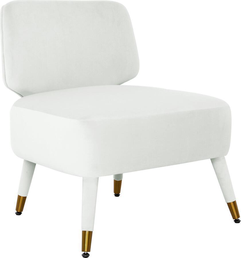 Tov Furniture Accent Chairs - Athena Light Grey Velvet Accent Chair