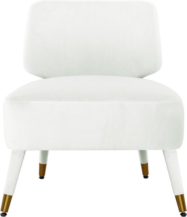 Tov Furniture Accent Chairs - Athena Light Grey Velvet Accent Chair