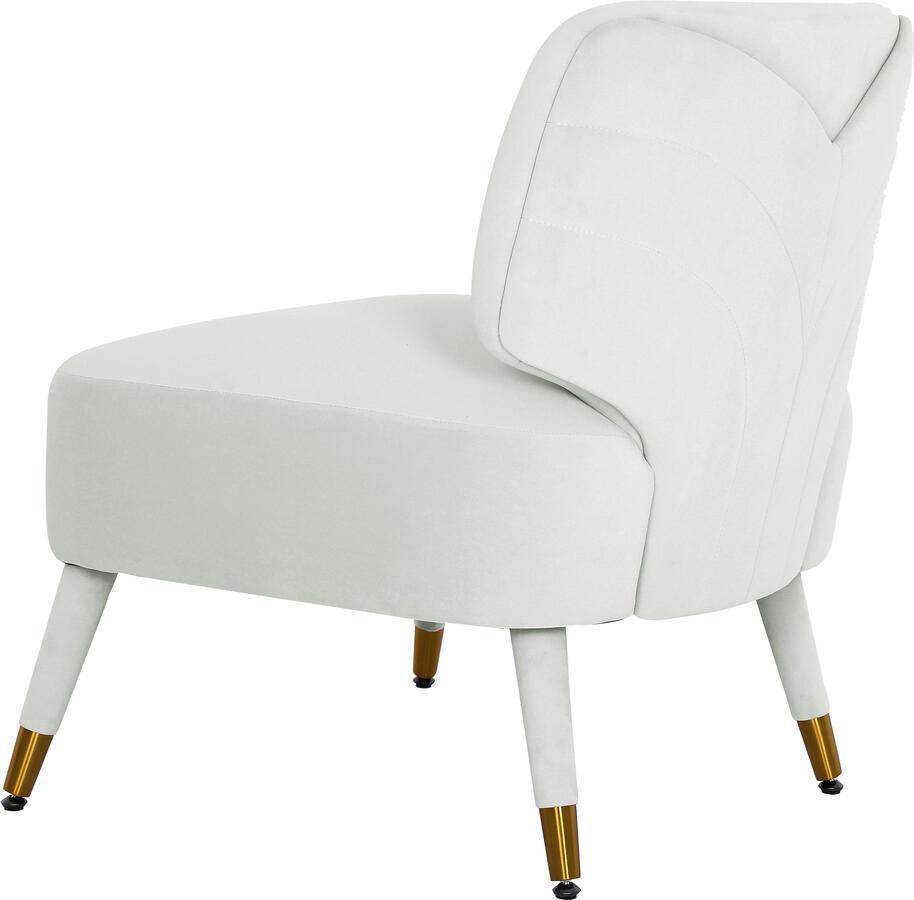 Tov Furniture Accent Chairs - Athena Light Grey Velvet Accent Chair