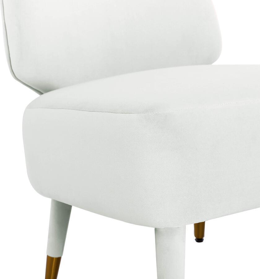 Tov Furniture Accent Chairs - Athena Light Grey Velvet Accent Chair
