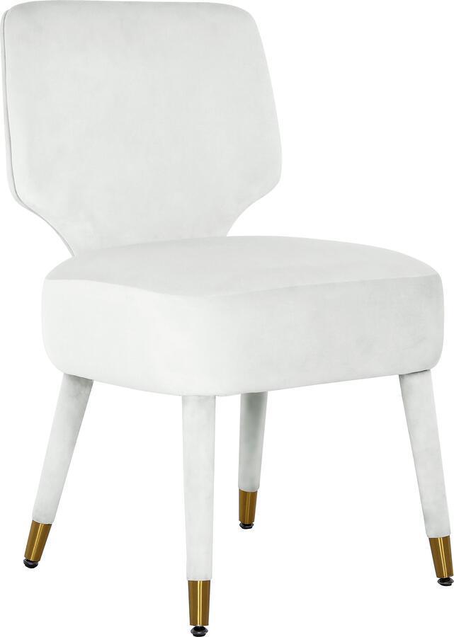 Tov Furniture Dining Chairs - Athena Light Grey Velvet Dining Chair