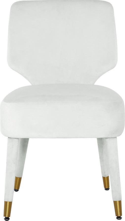 Tov Furniture Dining Chairs - Athena Light Grey Velvet Dining Chair