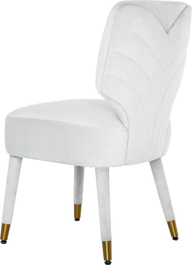 Tov Furniture Dining Chairs - Athena Light Grey Velvet Dining Chair