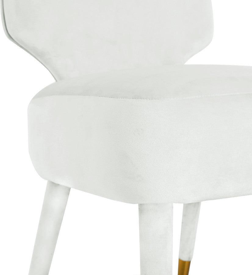 Tov Furniture Dining Chairs - Athena Light Grey Velvet Dining Chair