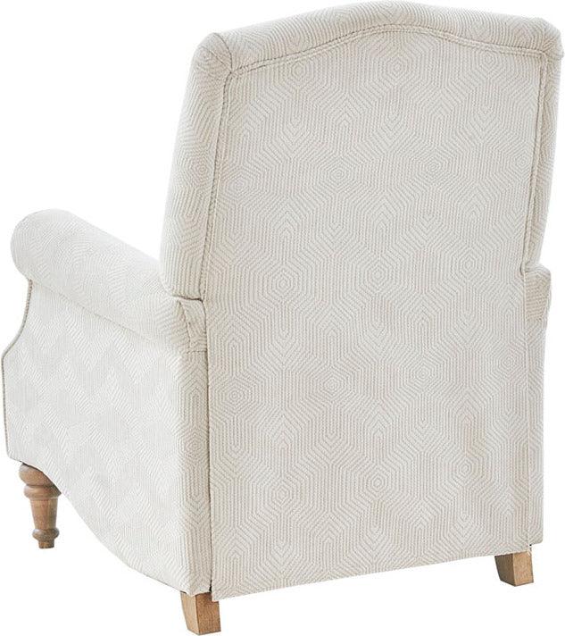 Olliix.com Accent Chairs - Athena Push Back Recliner Ivory