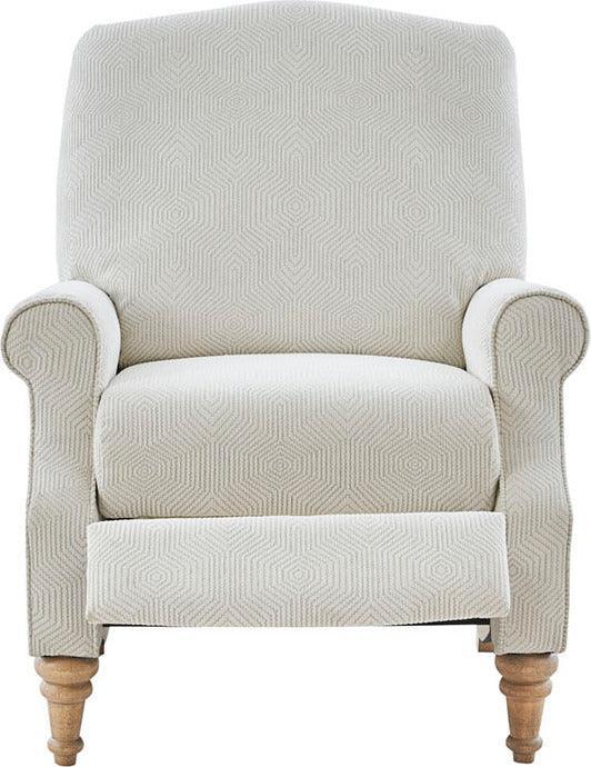 Olliix.com Accent Chairs - Athena Push Back Recliner Ivory