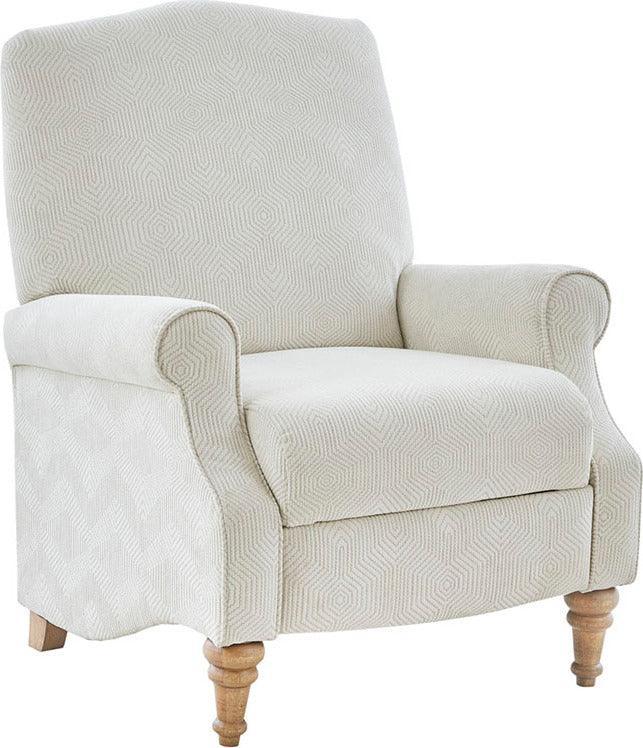 Olliix.com Accent Chairs - Athena Push Back Recliner Ivory
