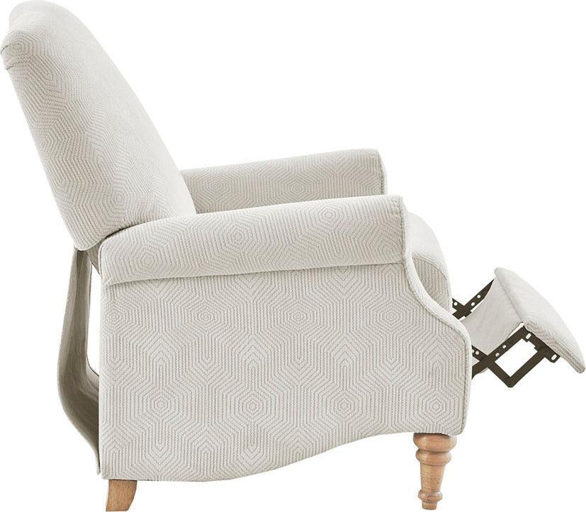 Olliix.com Accent Chairs - Athena Push Back Recliner Ivory