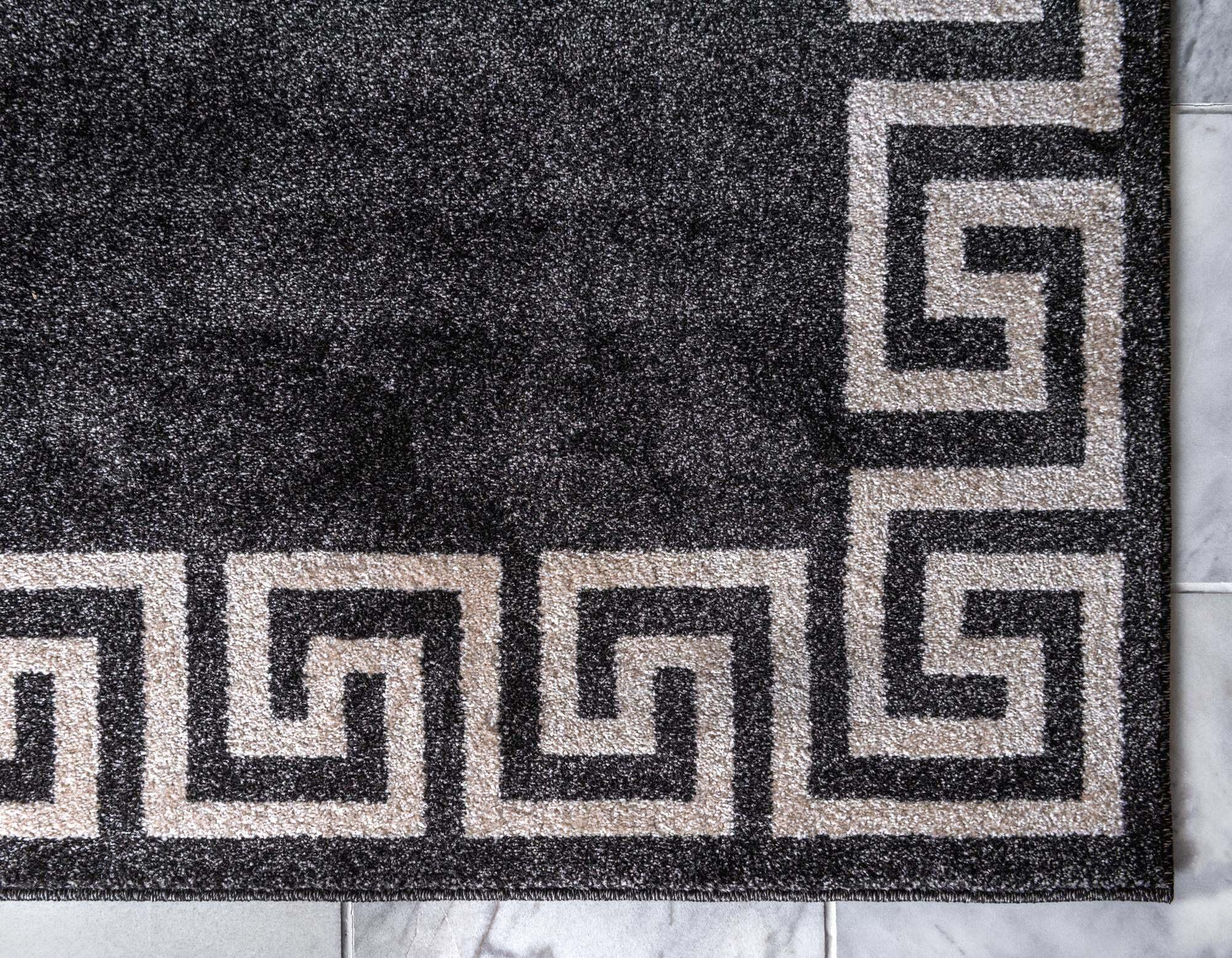 Unique Loom Indoor Rugs - Athens 2' 7 x 10' Runner Rug Charcoal
