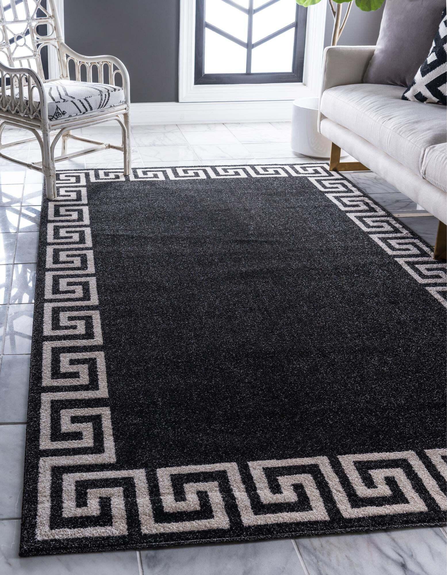 Unique Loom Indoor Rugs - Athens 2' x 3' Rectangle Rug Charcoal
