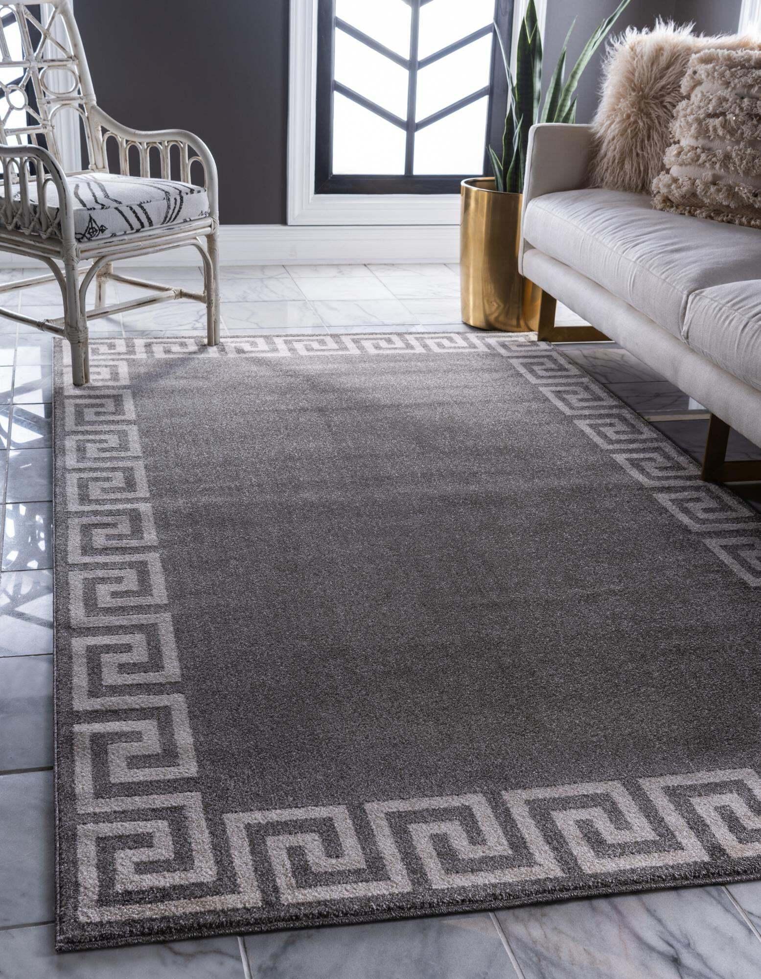 Unique Loom Indoor Rugs - Athens 2' x 3' Rectangle Rug Gray
