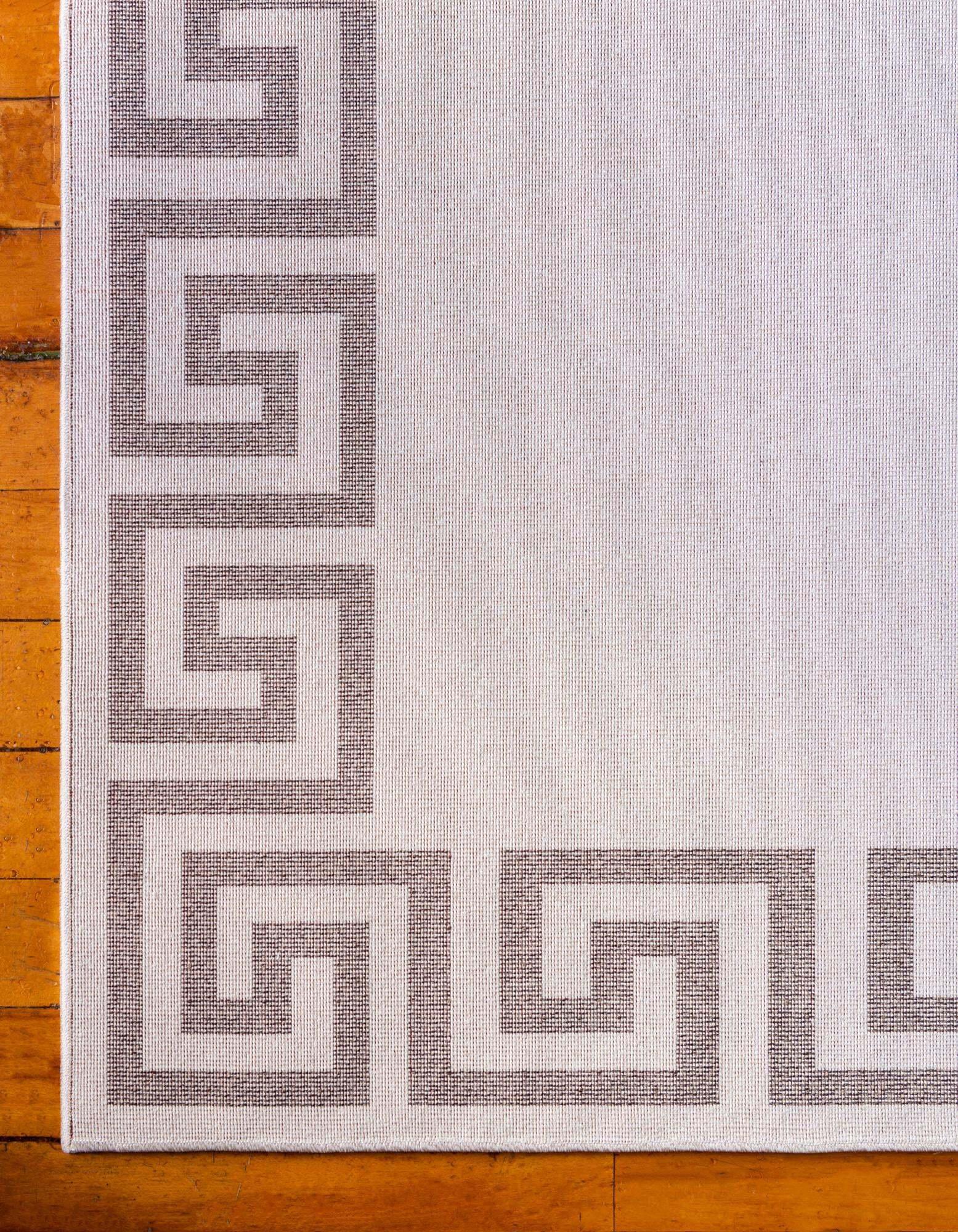 Unique Loom Indoor Rugs - Athens 2' x 6' Runner Rug Beige/Brown