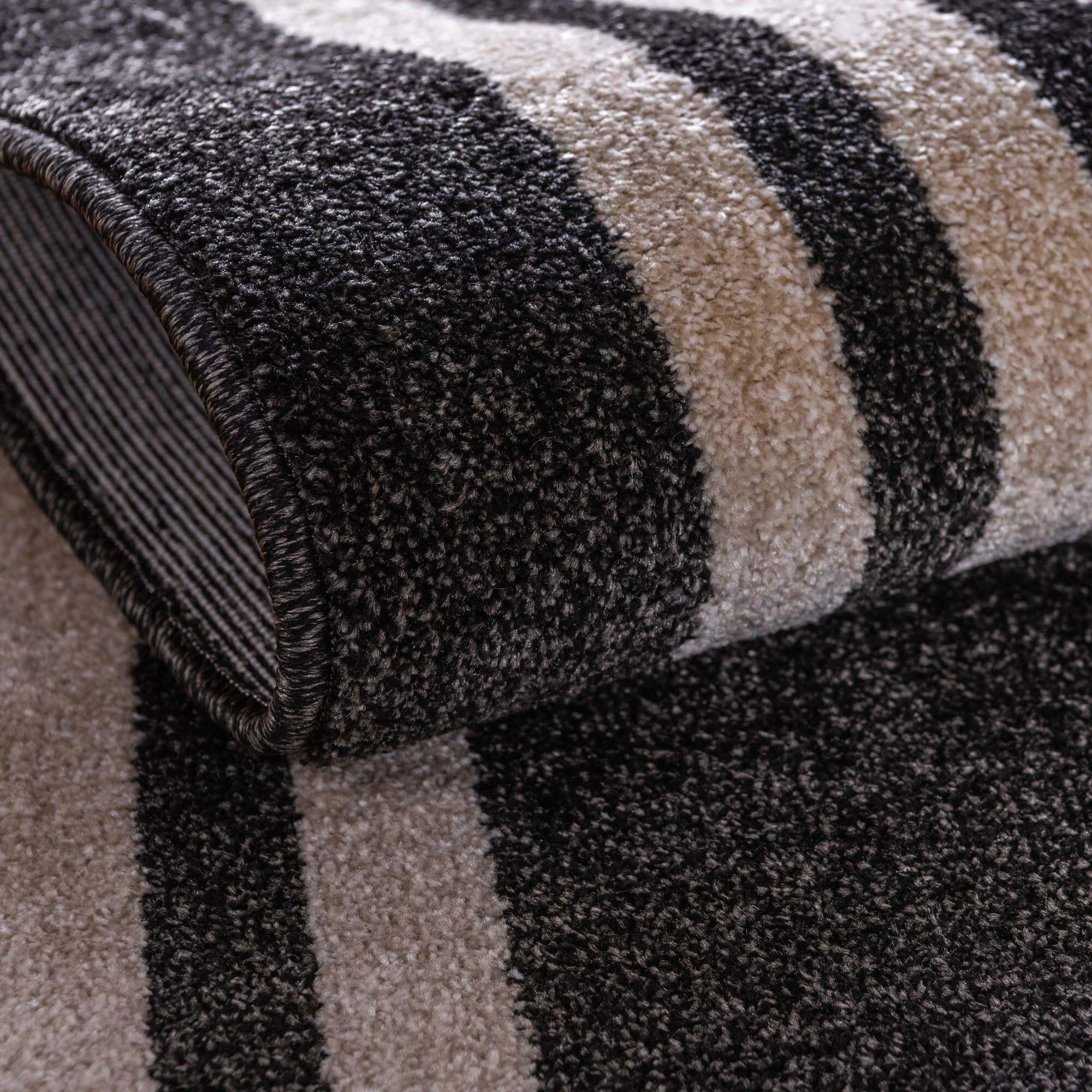 Unique Loom Indoor Rugs - Athens 2' x 6' Runner Rug Black
