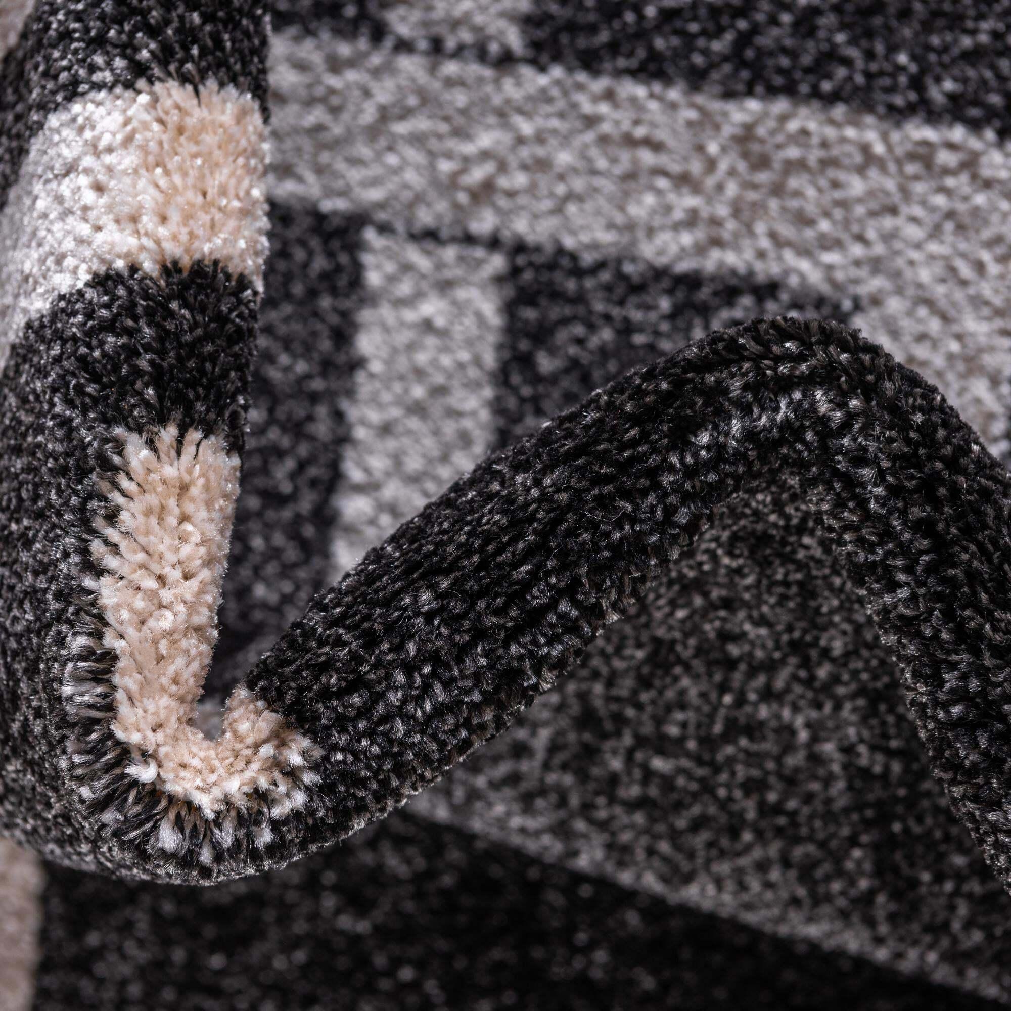 Unique Loom Indoor Rugs - Athens 2' x 6' Runner Rug Black