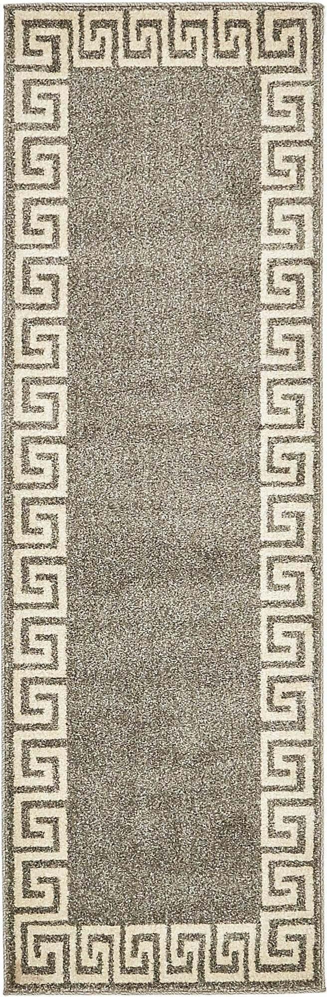 Unique Loom Indoor Rugs - Athens 2' x 6' Runner Rug Gray
