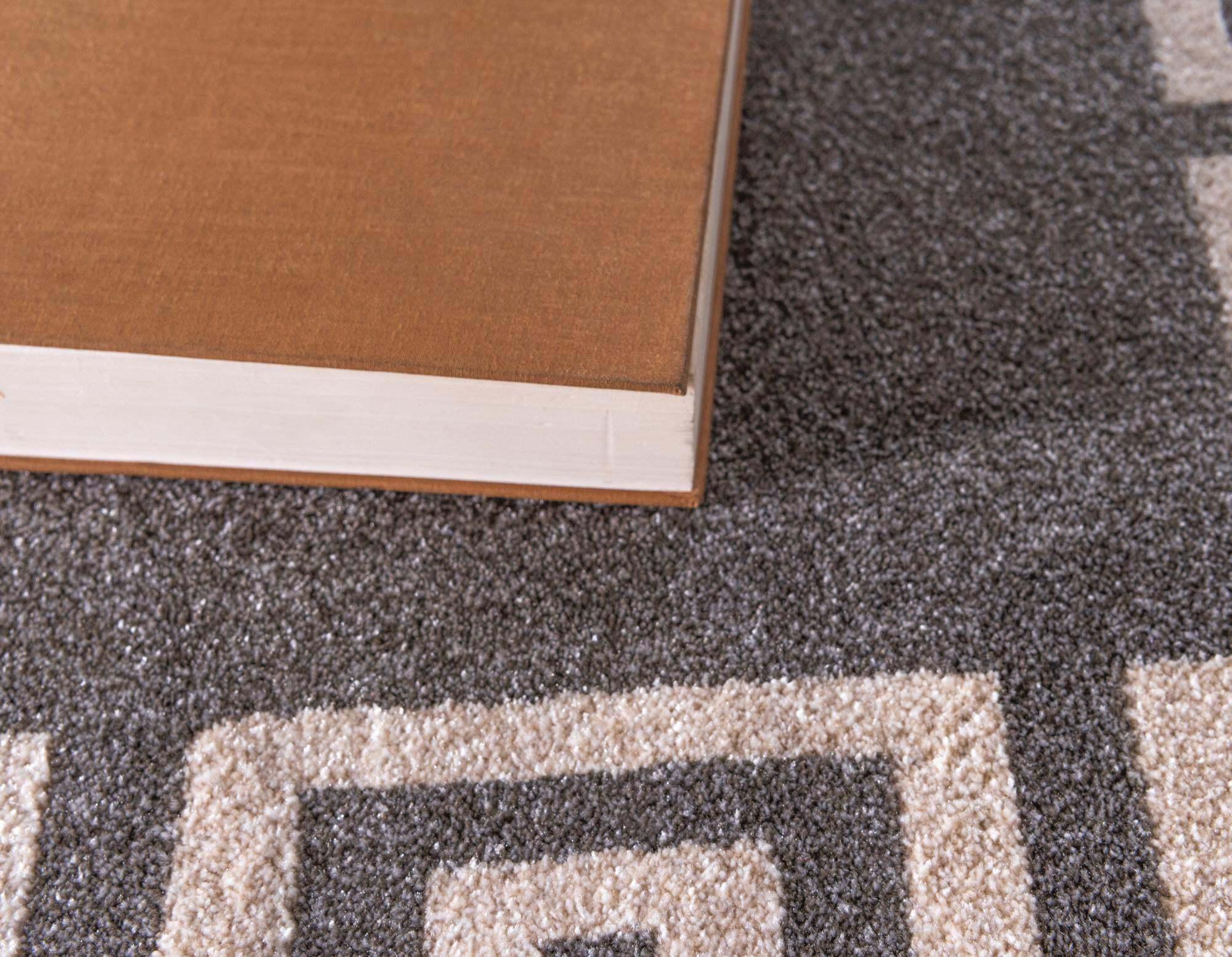 Unique Loom Indoor Rugs - Athens 2' x 6' Runner Rug Gray