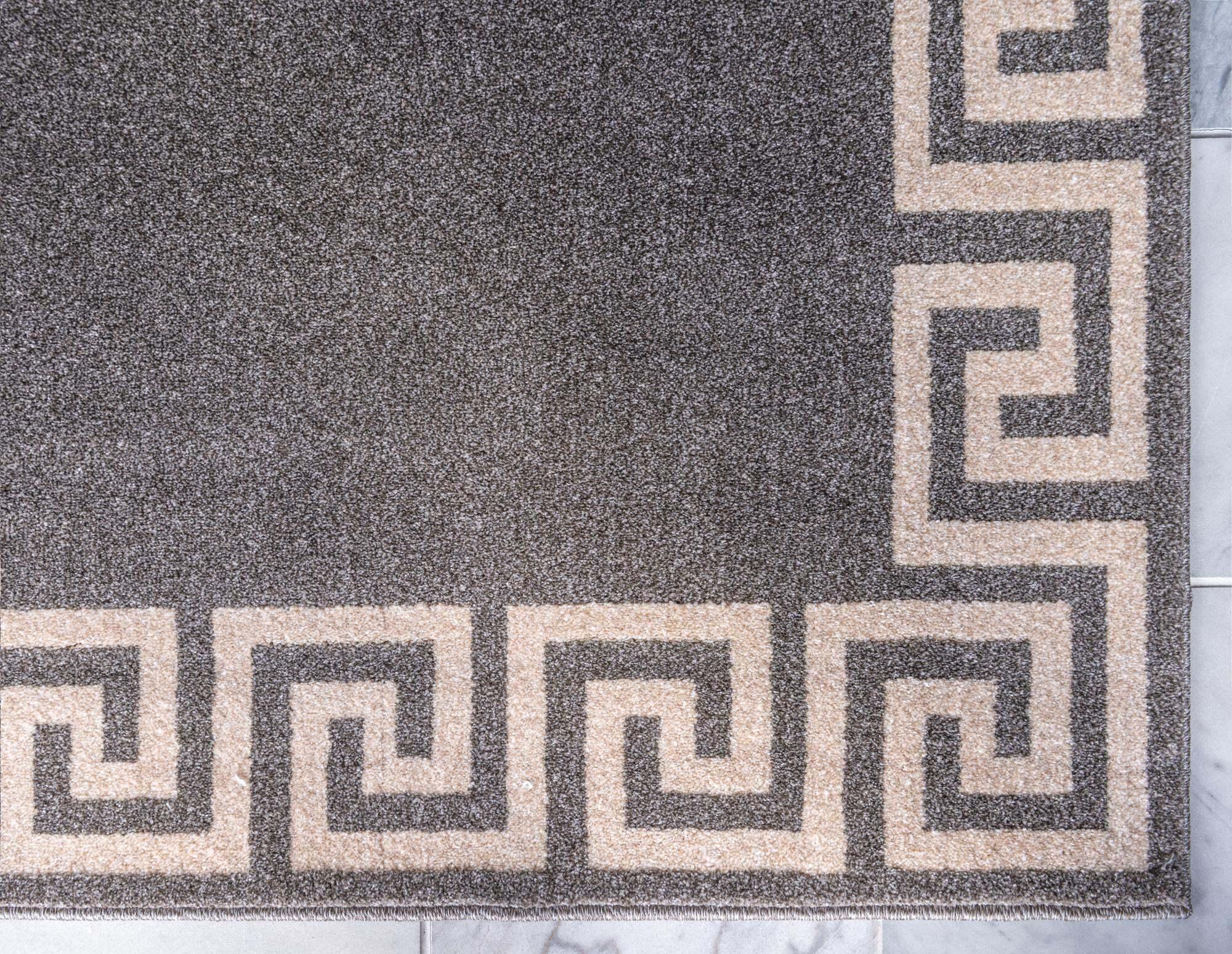 Unique Loom Indoor Rugs - Athens 2' x 6' Runner Rug Gray