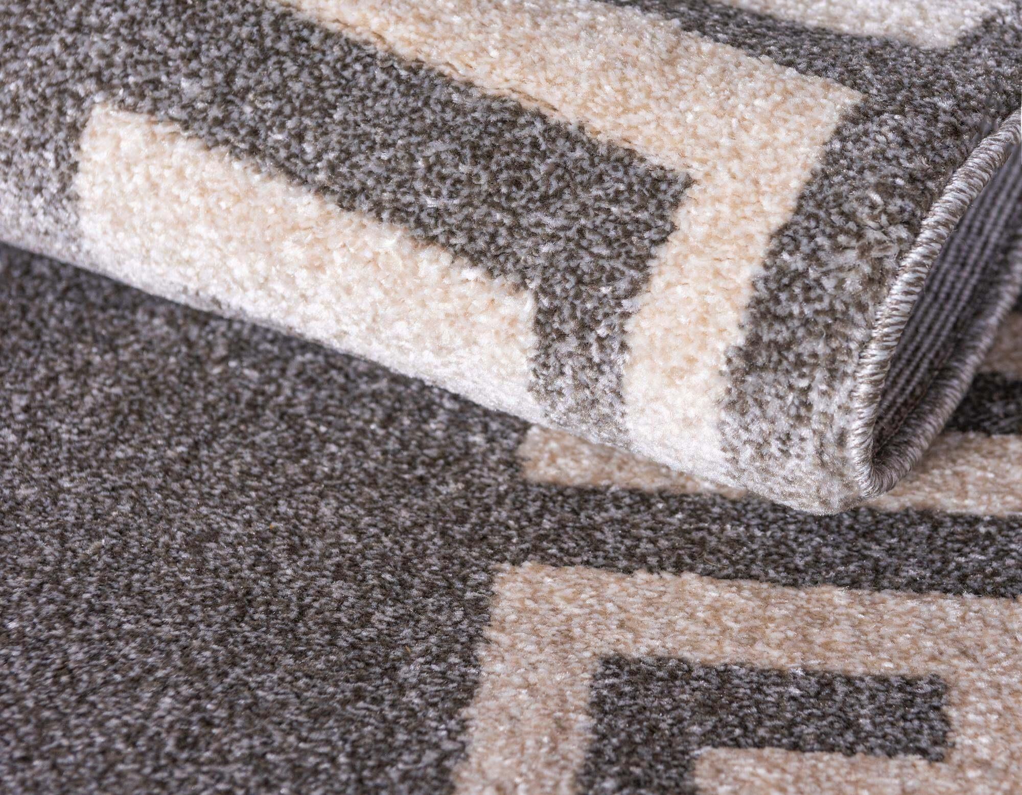 Unique Loom Indoor Rugs - Athens 3' 3 x 5' 3 Rectangle Rug Gray