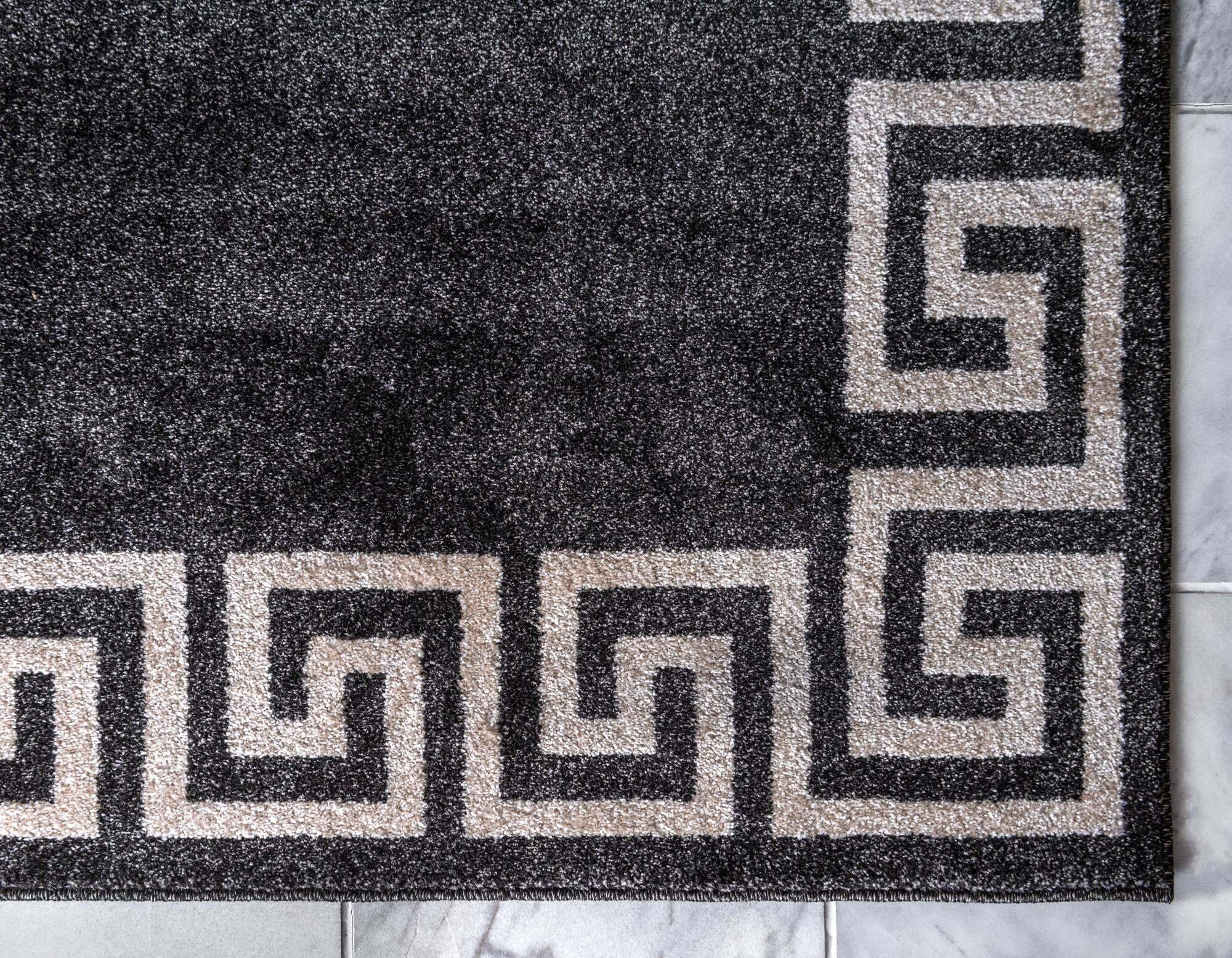 Unique Loom Indoor Rugs - Athens 5' x 8' Rectangle Rug Charcoal