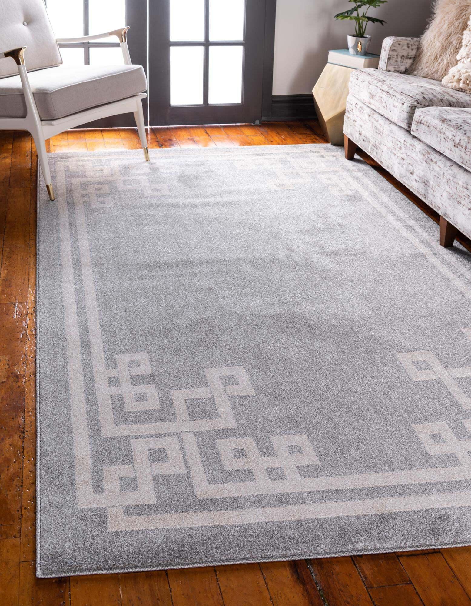Unique Loom Indoor Rugs - Athens 5' x 8' Rectangle Rug Gray