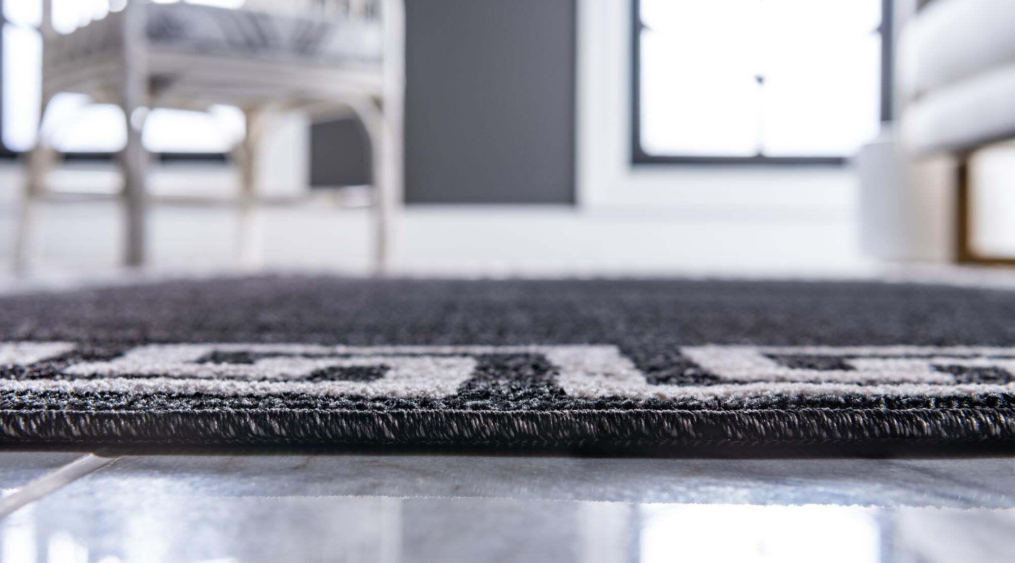 Unique Loom Indoor Rugs - Athens 6' x 6' Round Rug Charcoal