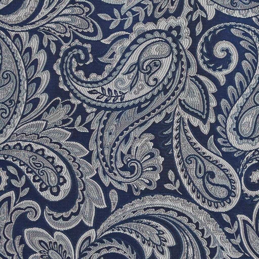 Olliix.com Curtains - Aubrey 84 H Jacquard Panel Pair Navy