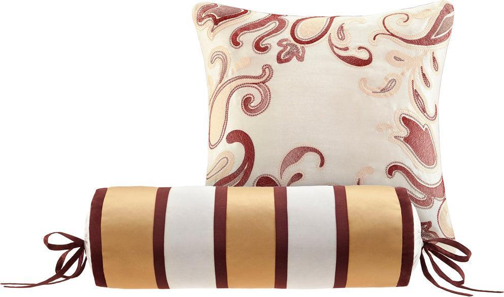 Olliix.com Comforters & Blankets - Aubrey Casual| 12 Piece Complete King Bed Set Red