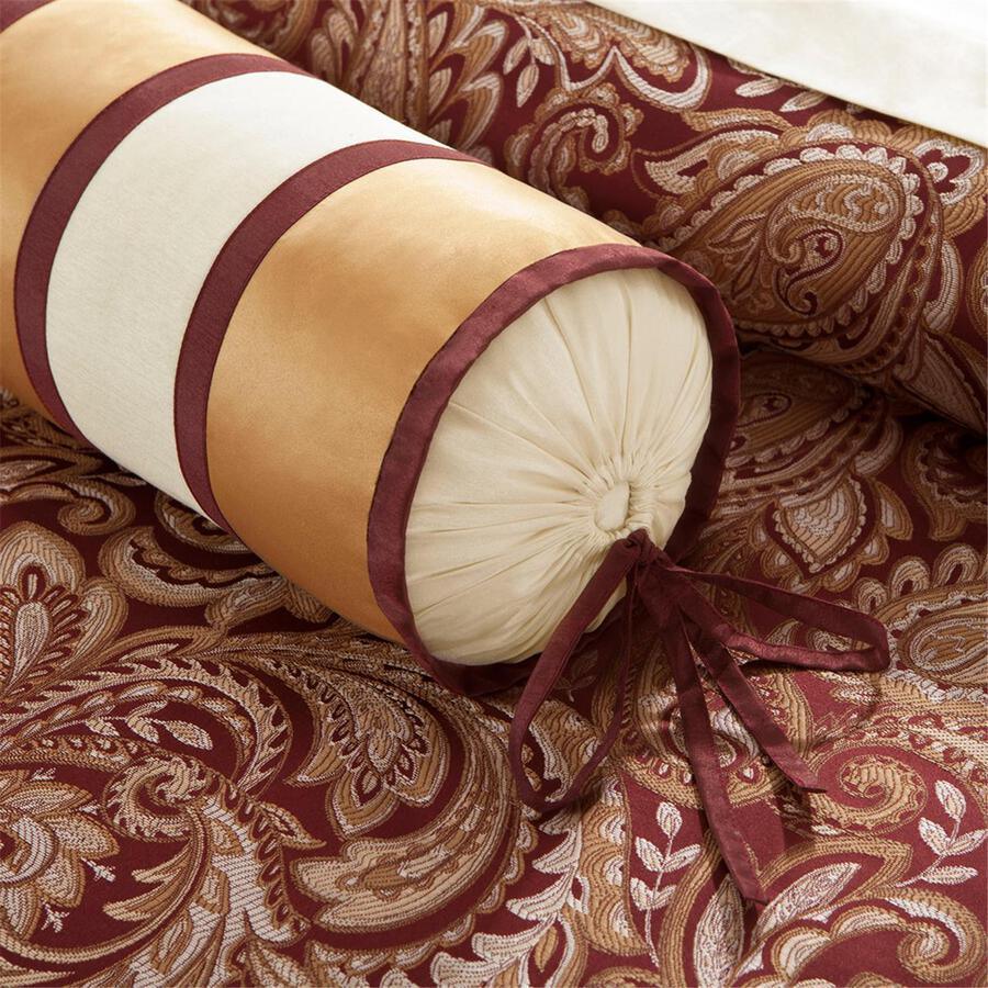 Olliix.com Comforters & Blankets - Aubrey Casual| 12 Piece Complete King Bed Set Red