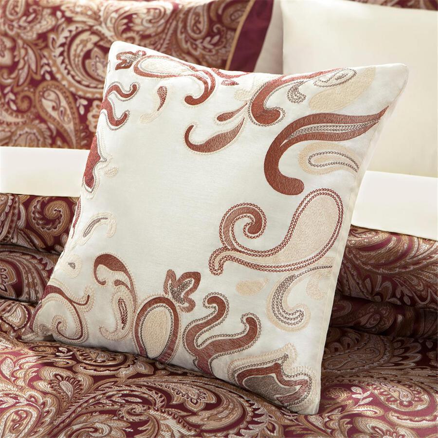 Olliix.com Comforters & Blankets - Aubrey Casual| 12 Piece Complete King Bed Set Red