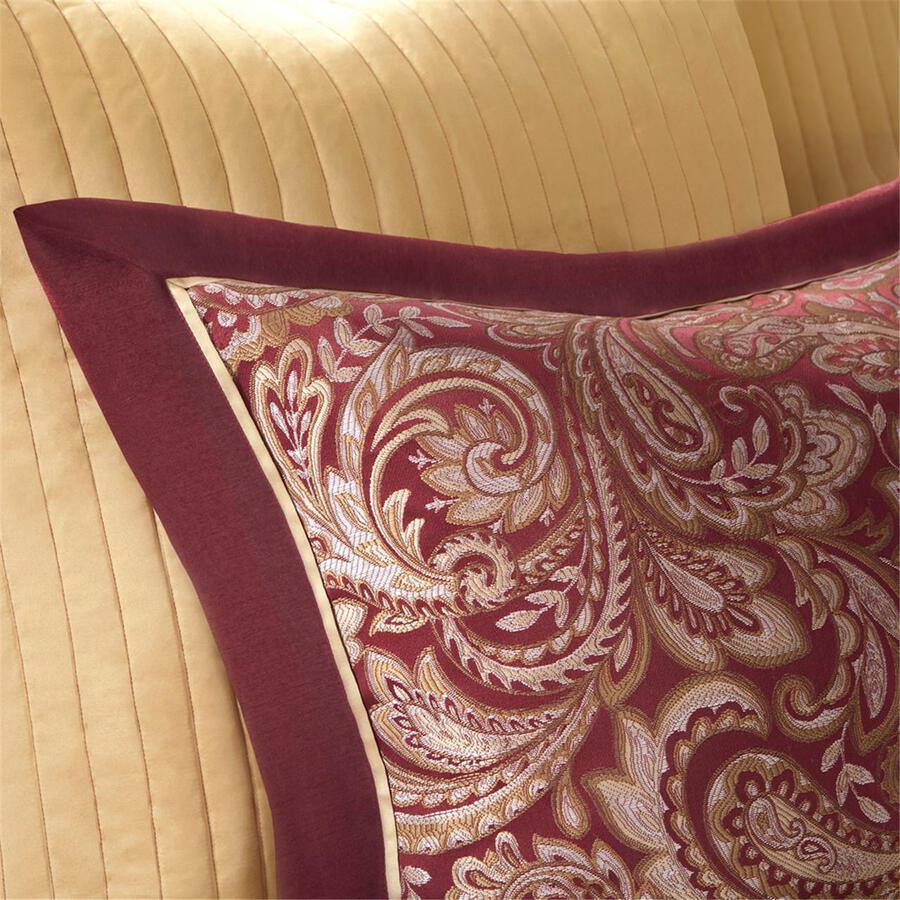Olliix.com Comforters & Blankets - Aubrey Casual| 12 Piece Complete King Bed Set Red