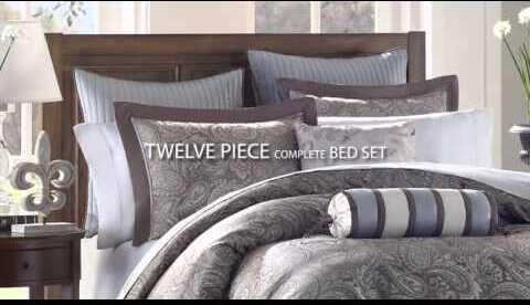 Olliix.com Comforters & Blankets - Aubrey Casual| 12 Piece Complete King Bed Set Red