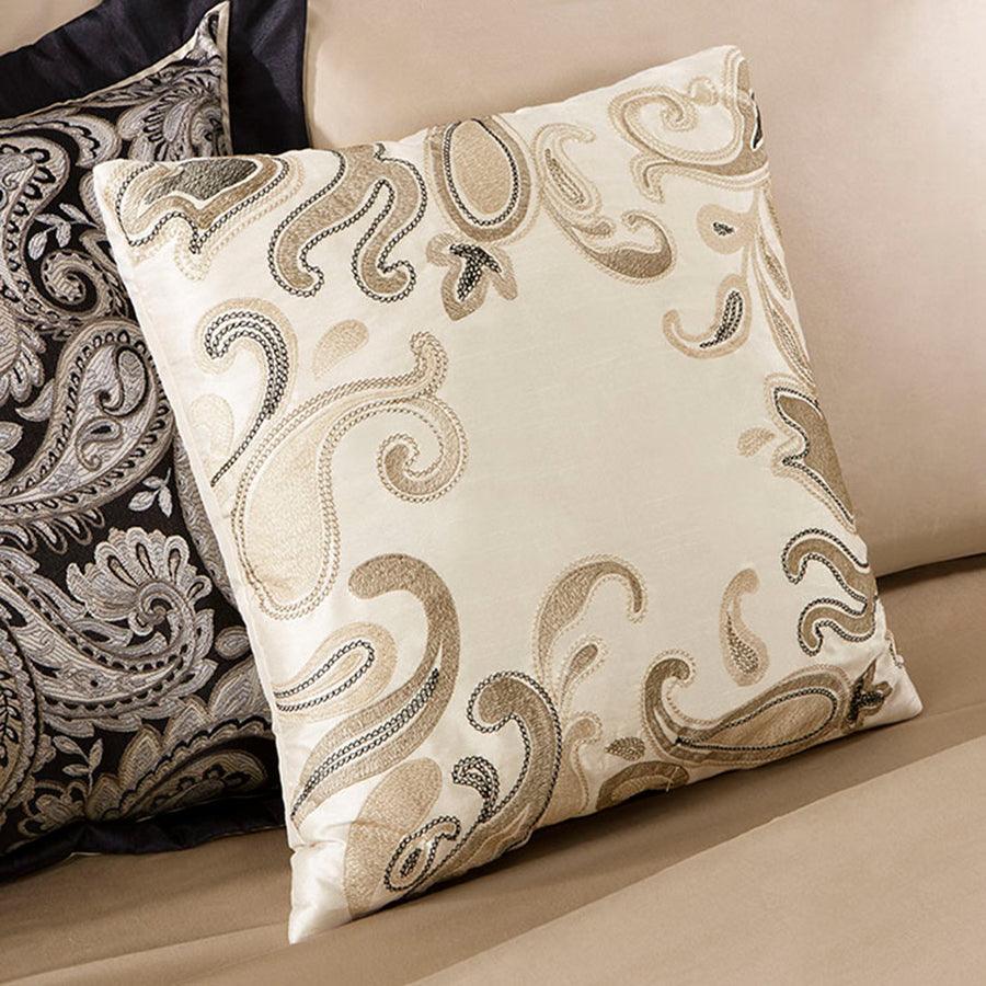 Olliix.com Comforters & Blankets - Aubrey Coastal 12 Piece Complete Bed Set Black Full