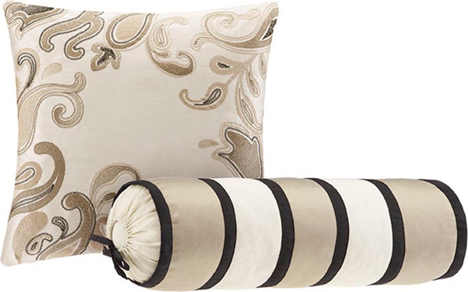 Olliix.com Comforters & Blankets - Aubrey Cottage 12 Piece Complete Bed Set Black Queen